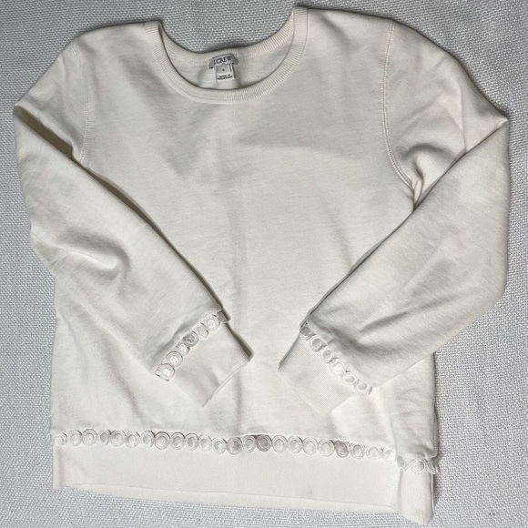J. Crew Tops - J Crew sweatshirt with embroidered trim